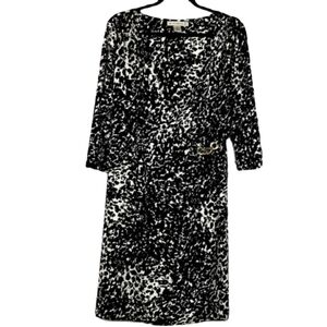 AA‎ STUDIO AA PLUS SIZE 14 BLACK WHITE MIDI DRESS SPRING SUMMER